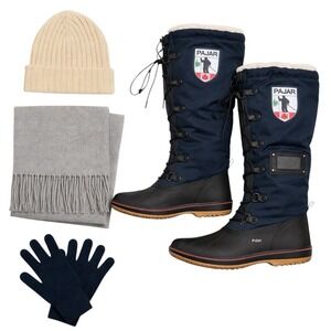 Pajar Canada Fleece-Lined Waterproof Winter Boots Women's 6–6.5 Tall Navy EUC